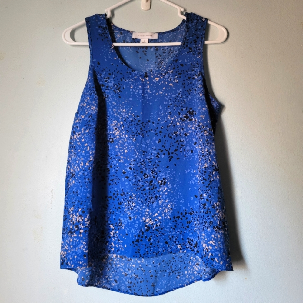 Royal blue sleeveless blouse
